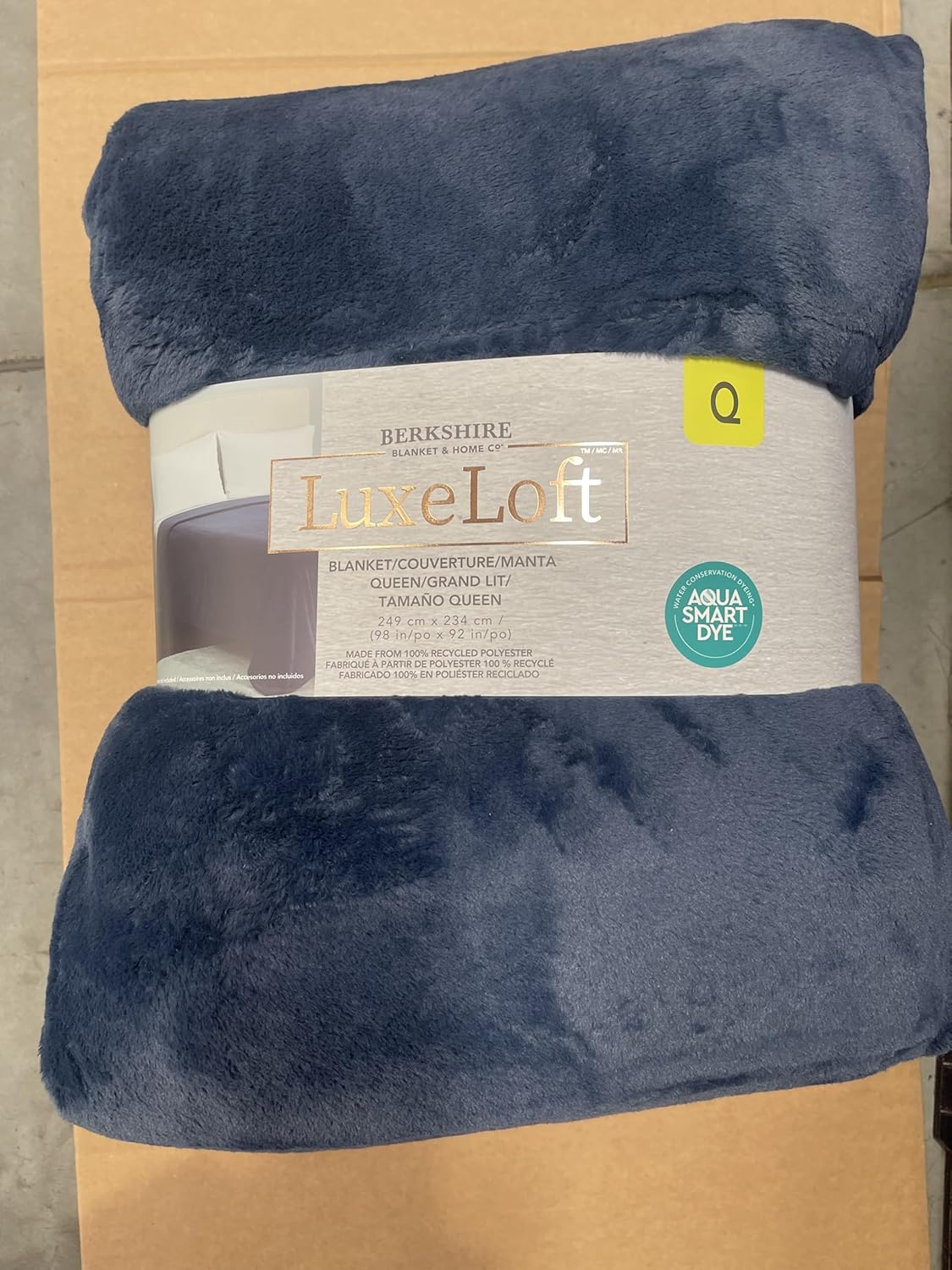 Berkshire Luxeloft Blanket (Blue, Queen (U.S. Standard