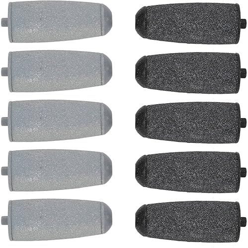 Miniatura 9 de Cabezal de repuesto, 10 piezas de repuesto eléctrico de repuesto para lima de pie, cabezal de rodillo grueso y fino accesorio para el cuidado del