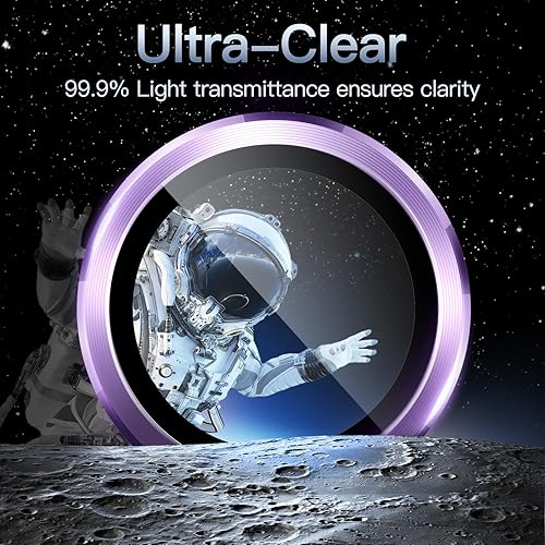 Miniatura 6 de JETech Protector de lente de cámara para Samsung Galaxy S23 FE de 6.4 pulgadas, cubierta de anillo individual de metal de vidrio templado 9H,