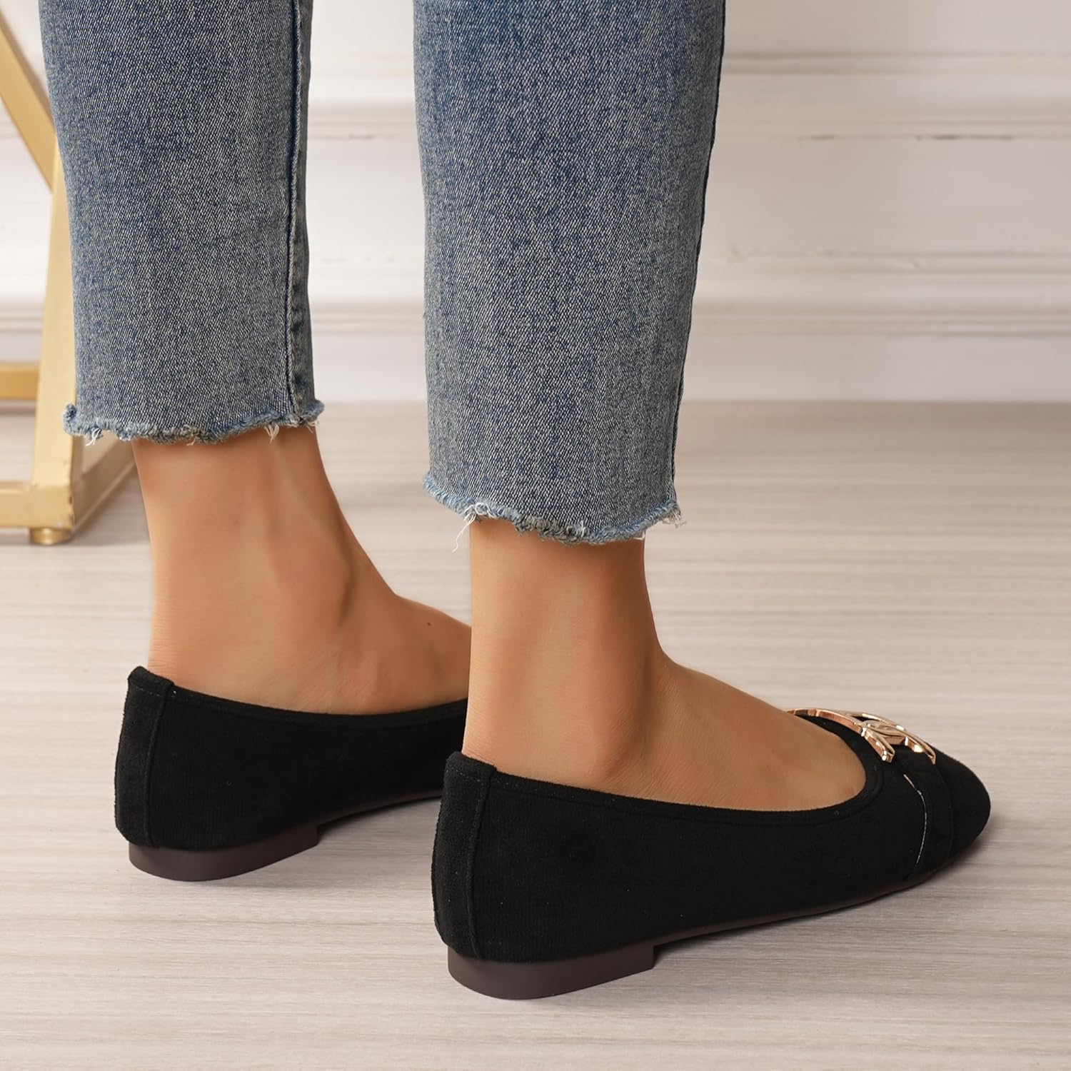 BTNICE Women's Round Toe Ballet Shoes Flats Comfortable Ballerina Shoes Slip On Work Flats for Walking, Driving, Dressy - Image 5