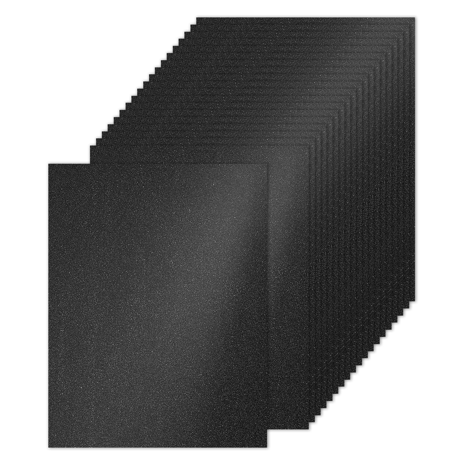 PATIKIL 20 Sheets Black Glitter Cardstock 8.5 x 11 in
