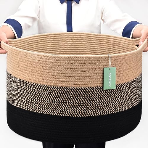 Miniatura 208 de Cesta de manta extragrande de 87 litros, cesta de lavandería, cesta de guardería para almacenamiento de juguetes, ropa y toallas, cesta grande