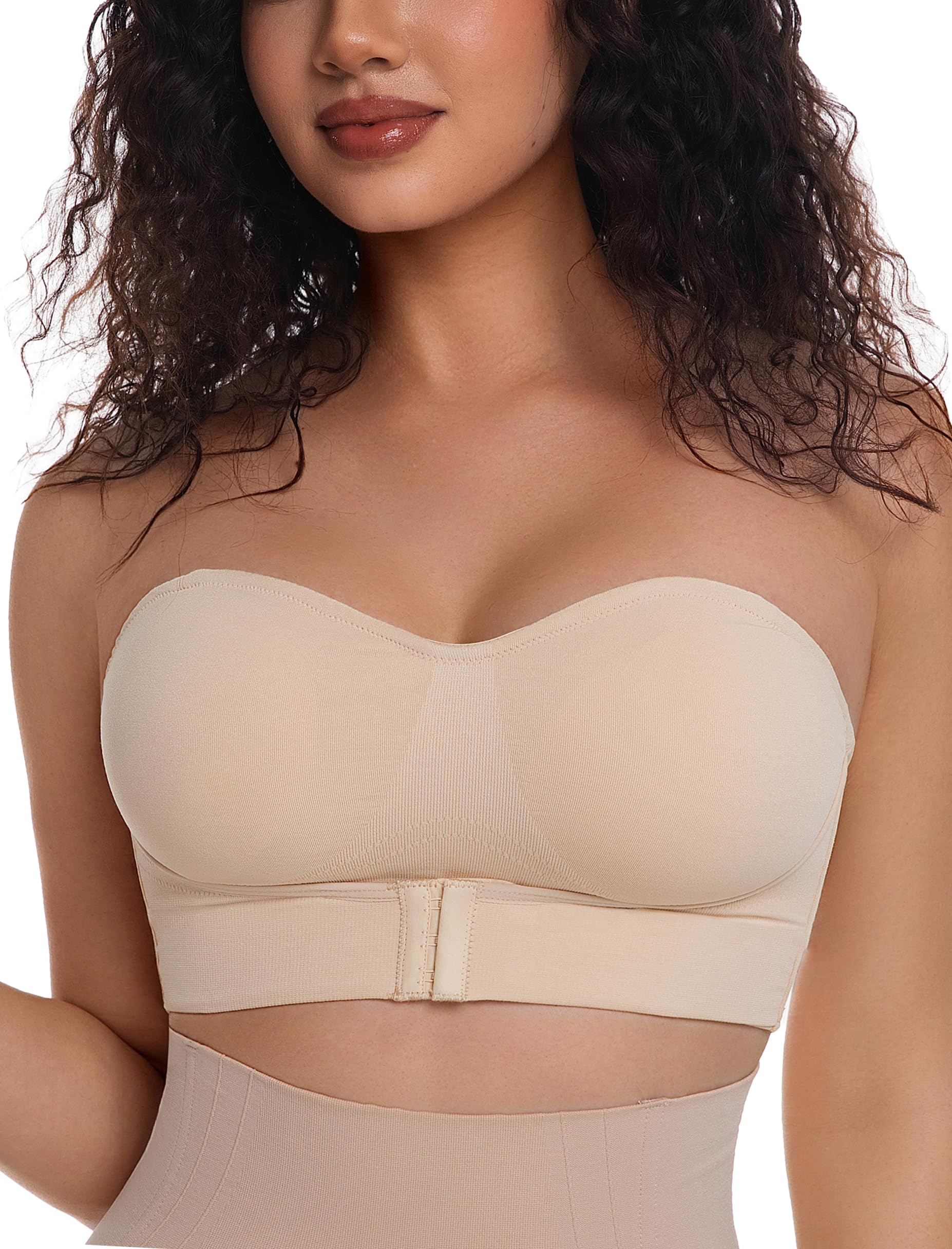 PRETTYWELL Strapless Bra Push Up Bandeau