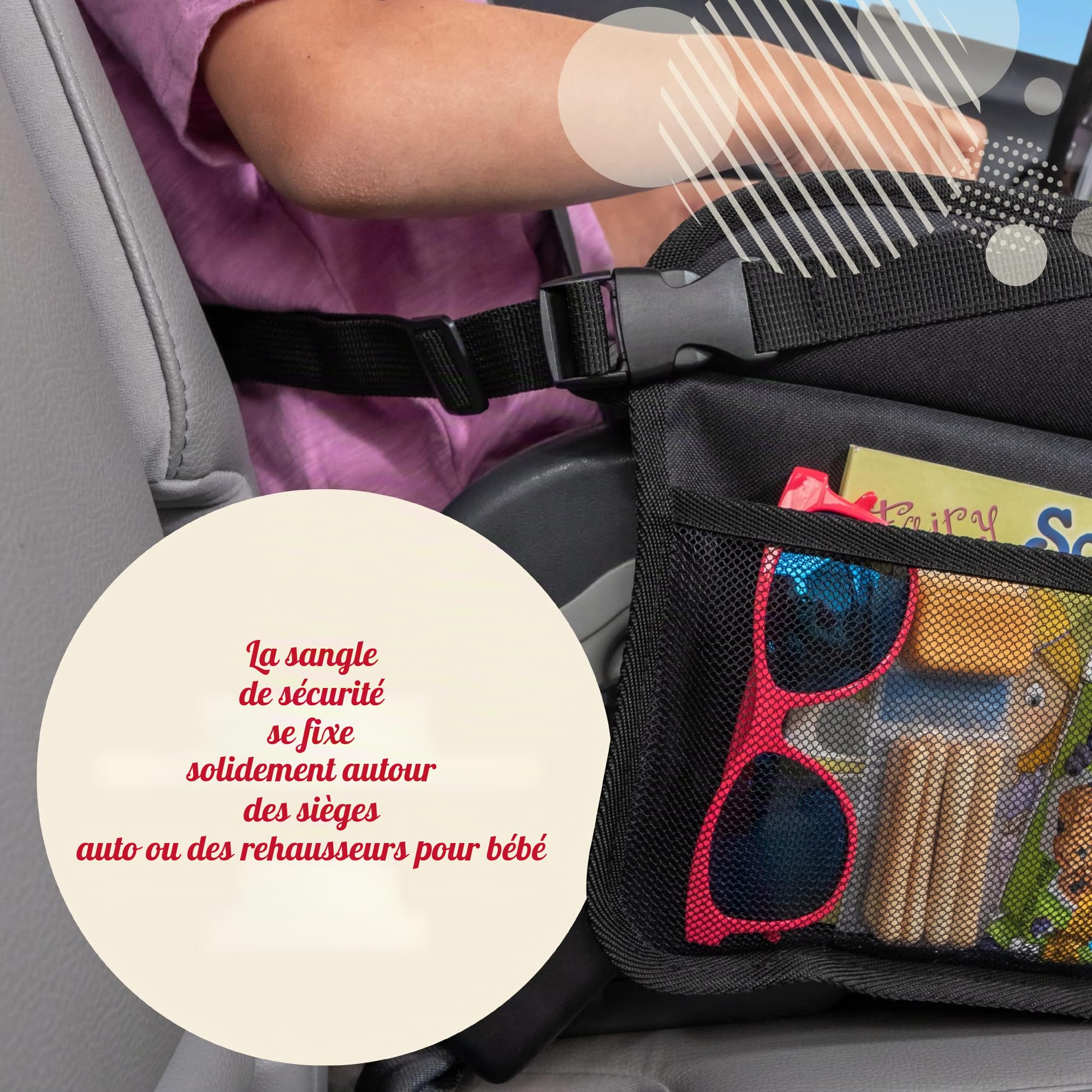Lusso Gear Kids Travel Tray for Toddler Car Seat, Carseat Table Tray for Kids (Geometric)