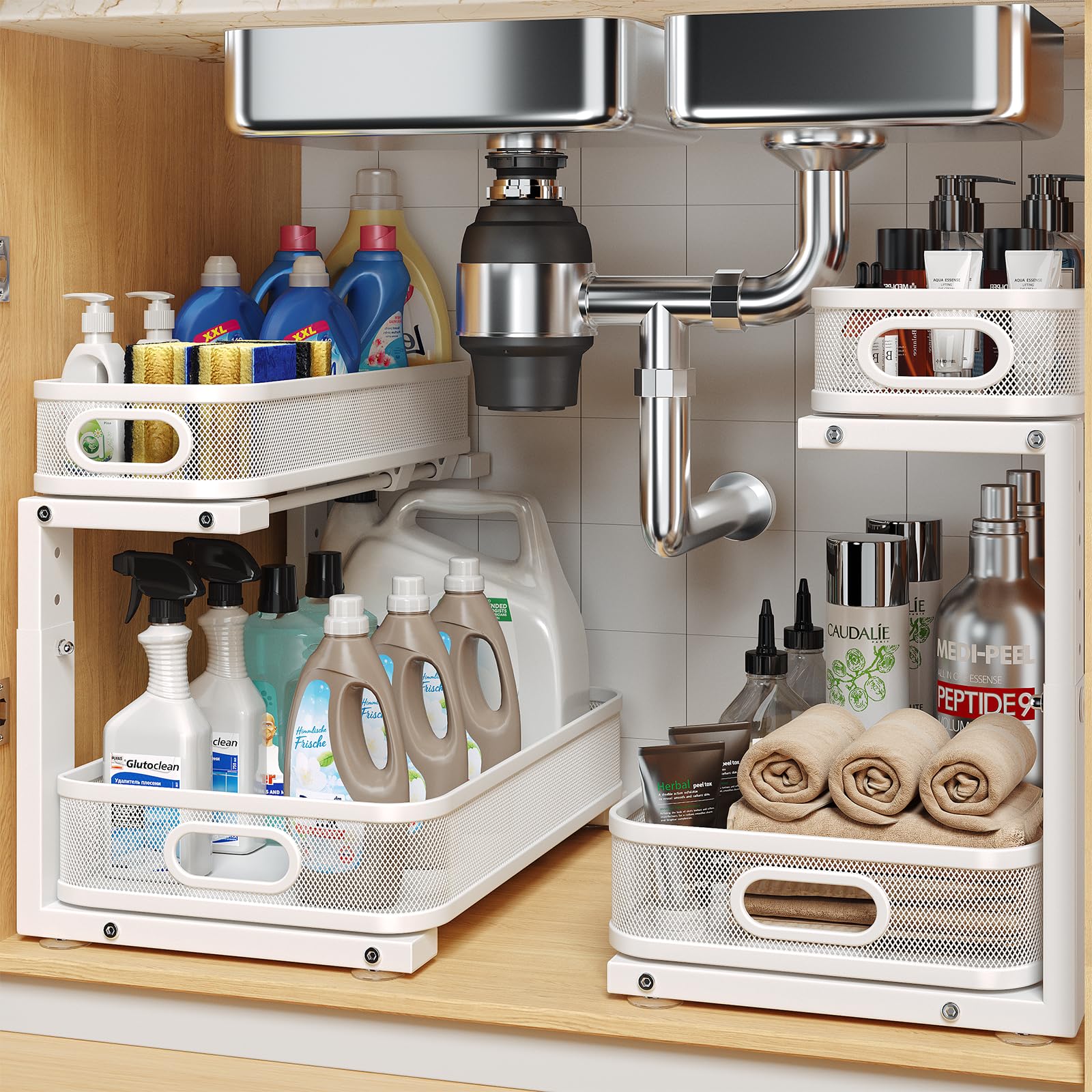 Biboraya Cylindrical Rail Under Sink Organizer