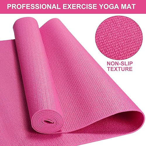 Miniatura 3 de Funtery 24 unidades de 0.118 in de grosor esterilla de yoga para ejercicio, esterilla de entrenamiento antideslizante, almohadilla de yoga para