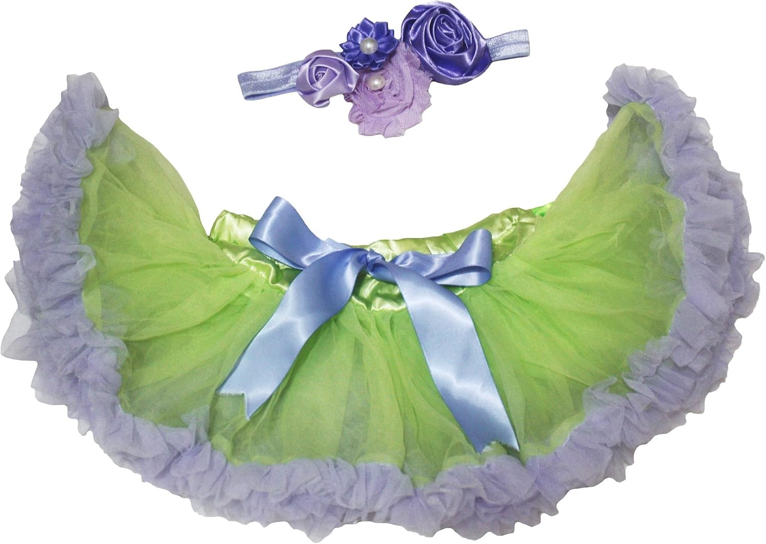Petitebella Baby Dress Green Lavender Baby Skirt Tutu Girl Clothing Set 3-12m