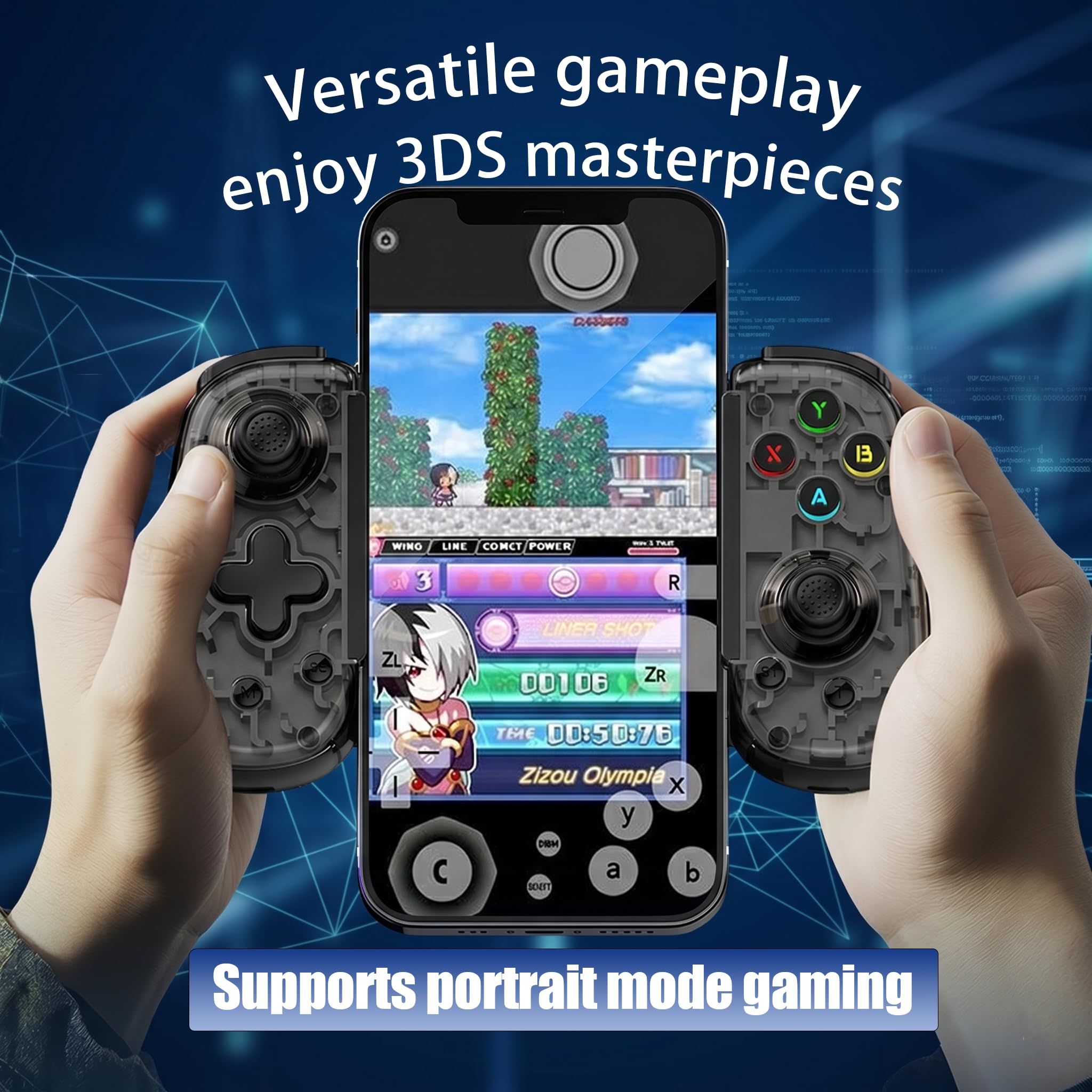 Megadream Controller di gioco mobile USB-C cablato e wireless per iPhone, telefoni Android USB-C, PC, interruttore, supporta Xbox/PS/Steam Remote Play e Cloud Gaming, joystick effetto Hall, Turbo
