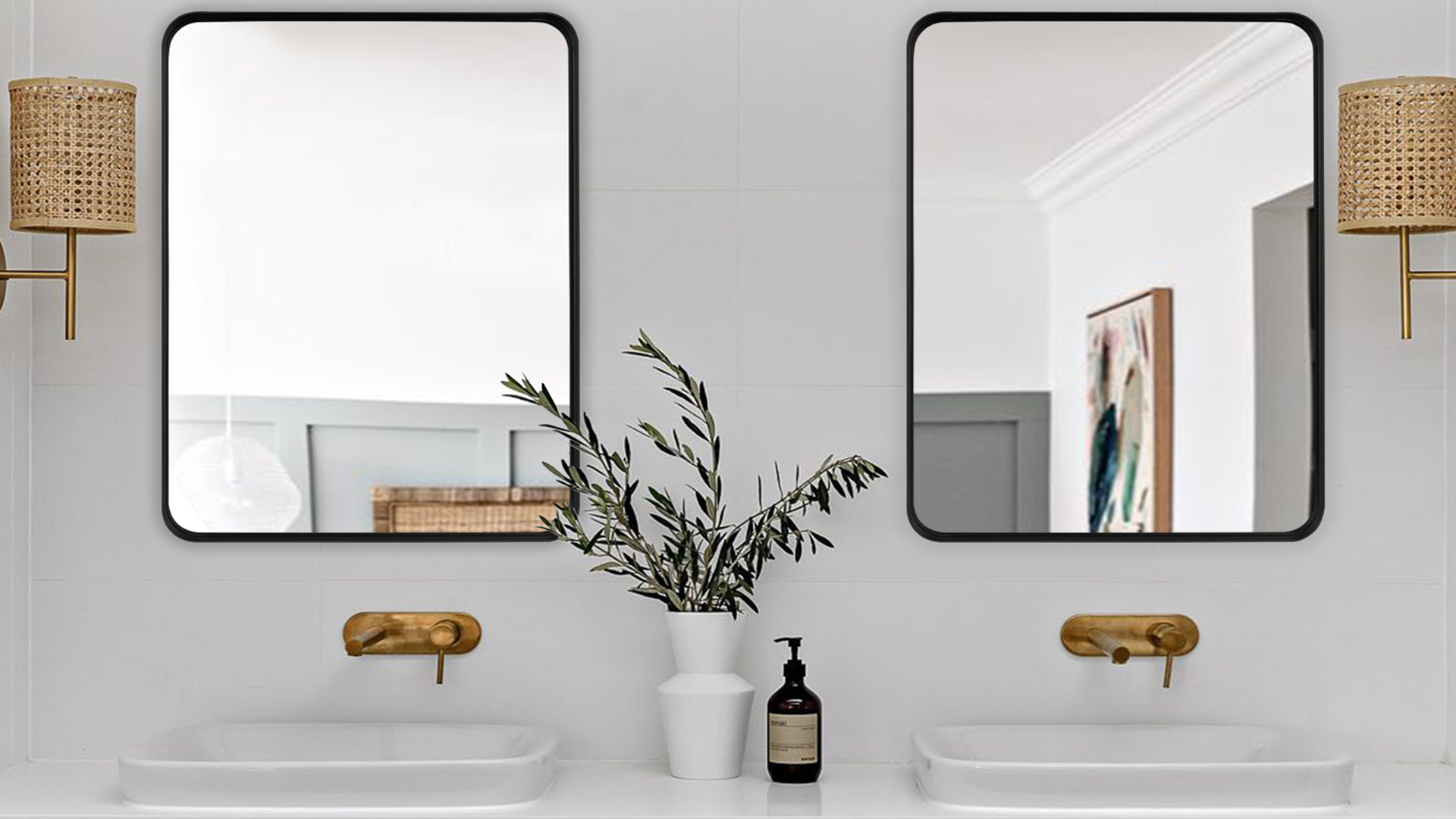 Amazon.com: GIFTTROVE Black Wall Mirror for Bathroom, 18x48 Inch
