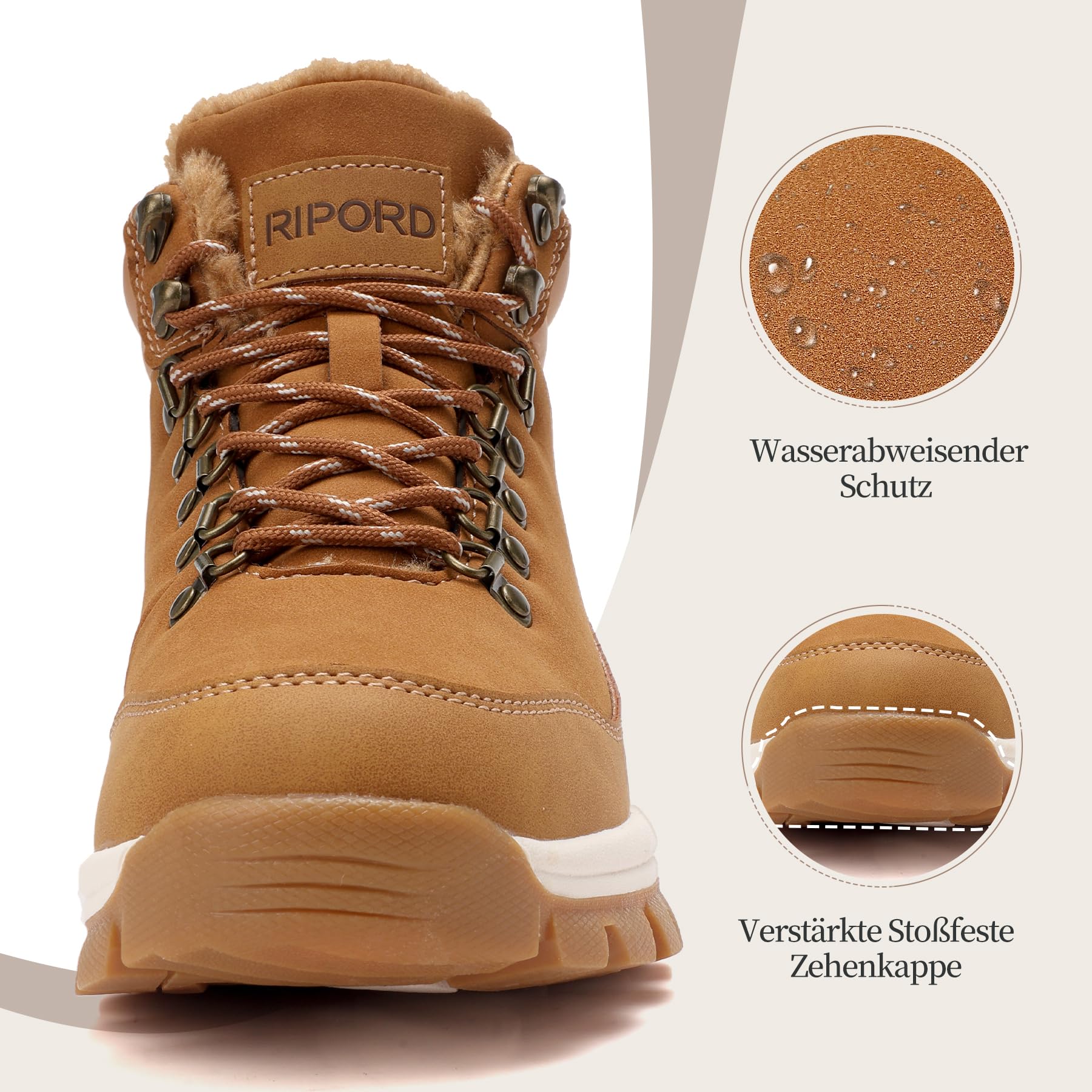 Buty zimowe dla mężczyzn i kobiet, z ciepłą podszewką, antypoślizgowe buty zimowe