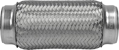 RP REMARKABLE POWER, RK7548 Tubo flexible de escape de 2.5 x 12 pulgadas, acero inoxidable resistente, 16 pulgadas OL