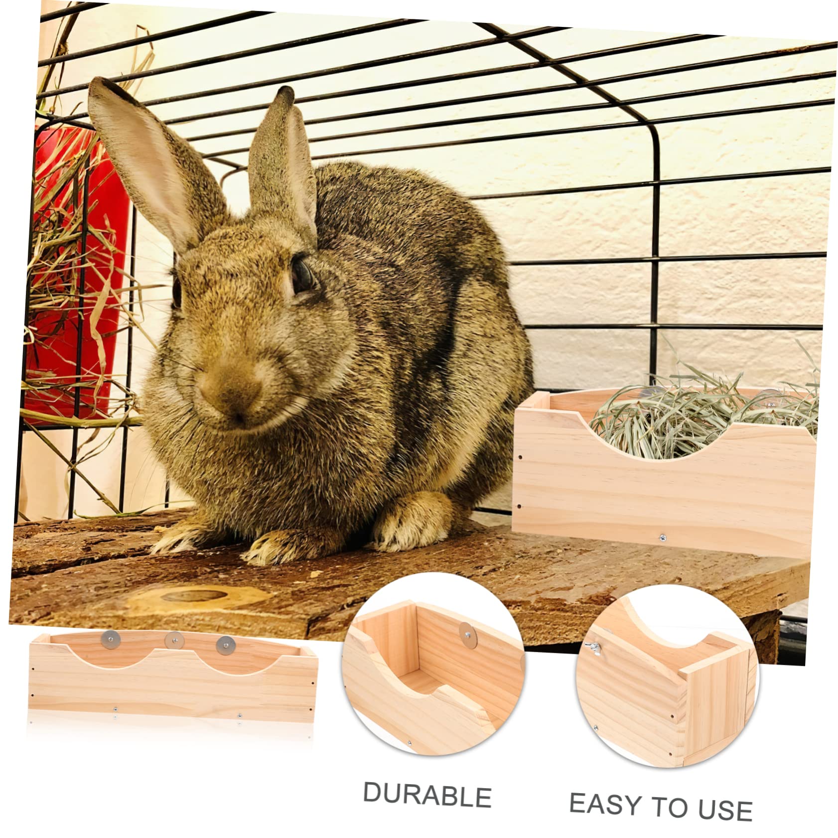 Holz Heuraufe für Kaninchen und Kleine Tiere für Käfig
