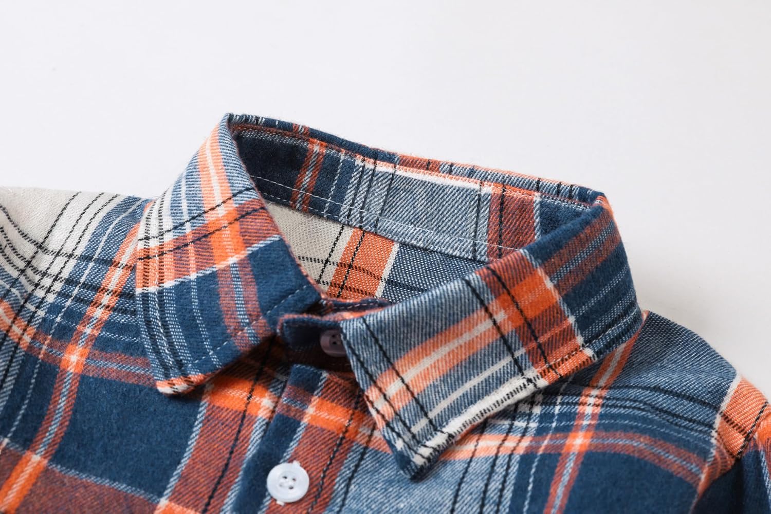 Cromoncent Boys Long Sleeve Flannel Plaid Shirt Button Down Shirts - Image 6