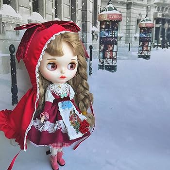 着せ替え服・アウトフィット colon Amazon | ドール服ブライスアウトフィット 赤ずきんちゃん衣装