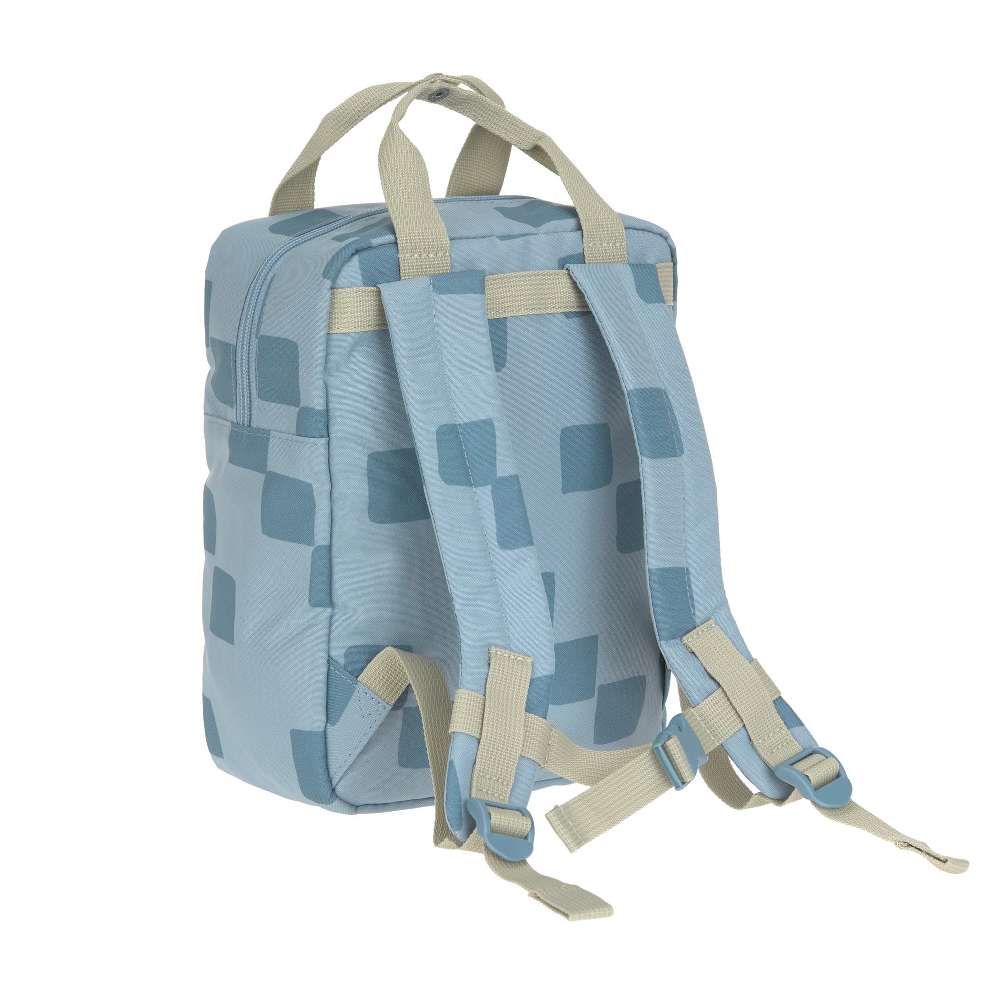 LÄSSIG Plecak przedszkolny Mini Square 7 l, niebieski, 20.5 x 11 x 27 cm, plecak dziecięcy