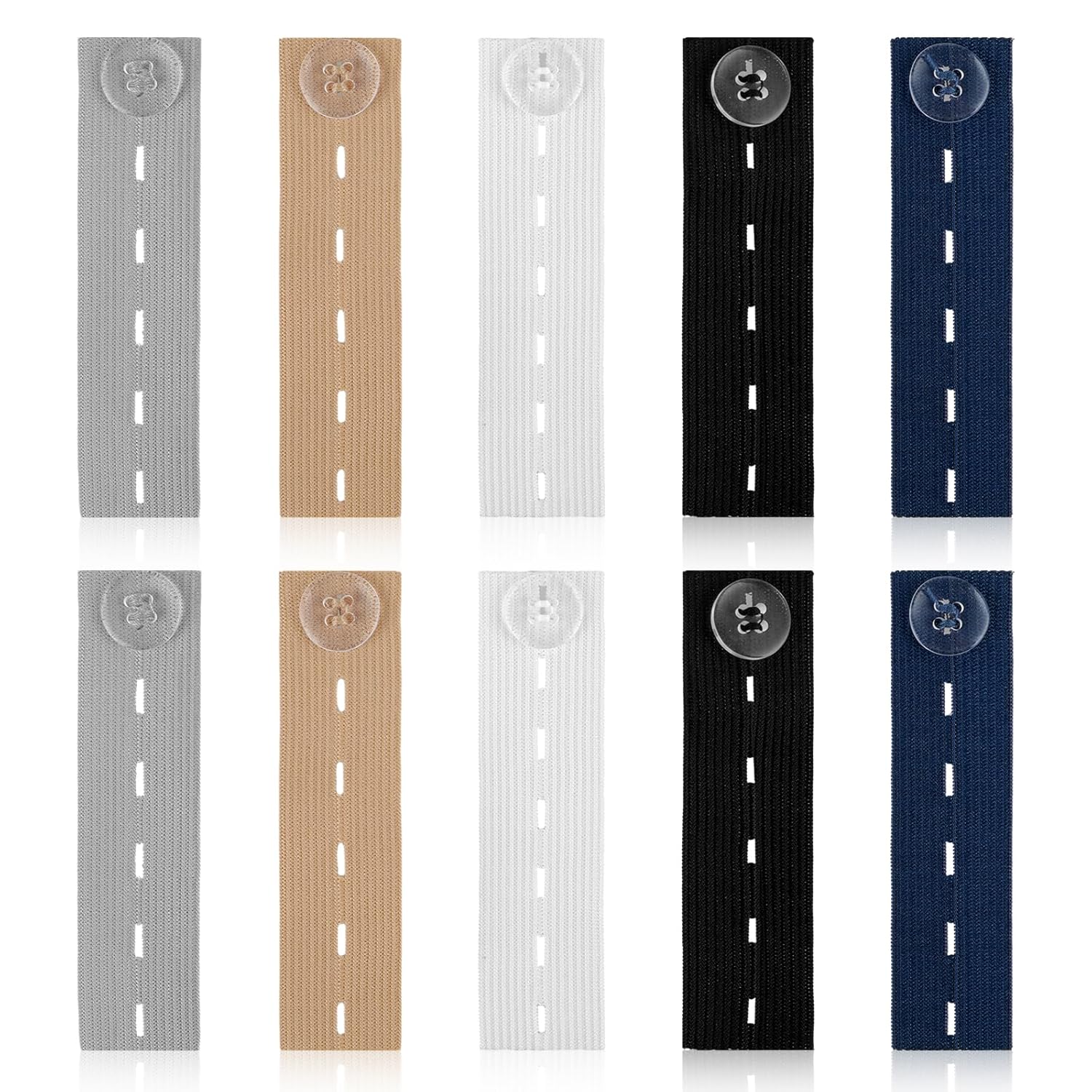 Pawpoem Hosenbunderweiterung 10 Stück - Elastische Bundverlängerung Ohne Nähen