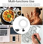 Beauty Fill Light, Phone Light Ring - Rechargeable LED Selfie Adjustable for Smartphones | Portable Tripod Accessory Photography, Vlogging, Zoom Calls, Makeup, Social Media