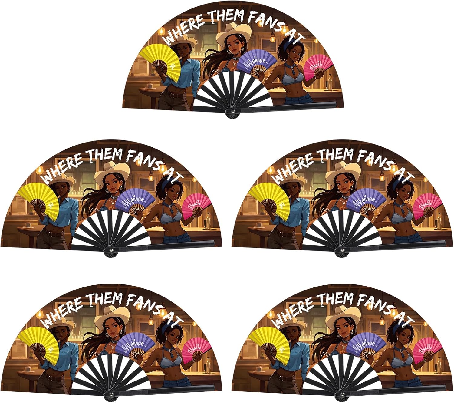 Fans for Line Dancing, Hand Fan Foldable,Clacking Fans for Line Dancing, Clack Fan,26in