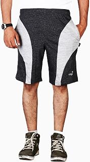 VEGO Mens Black Cotton Shorts, Bermuda, Half Pant Price In India