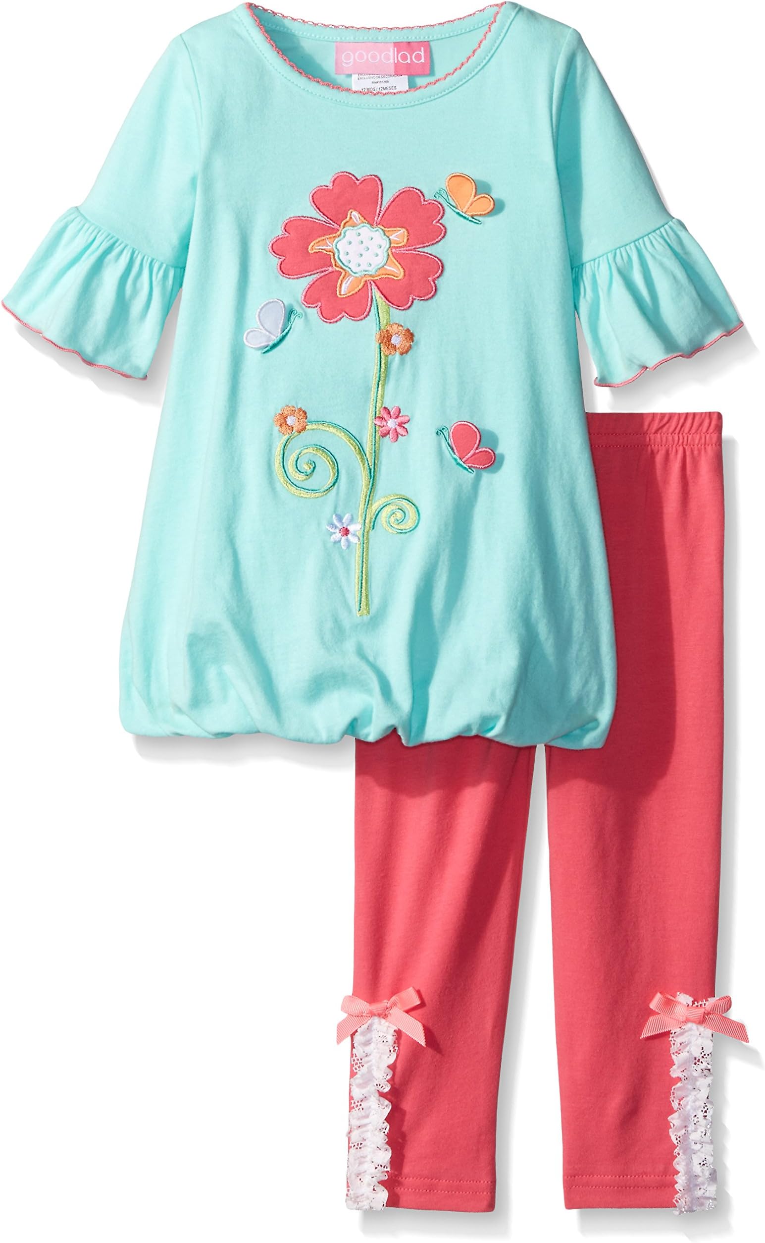 Baby Goodlad Baby Girls' Little Flower Applique Legging Set