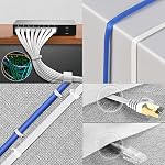 BUSOHE CAT8 Ethernet Cable 6ft 2Pack, High Speed Flat Internet Computer Patch Cord, 40Gbps 2000Mhz Faster Than Cat7/Cat6/Cat5, RJ45 Flat Cable Shielded in Wall, Indoor/Outdoor