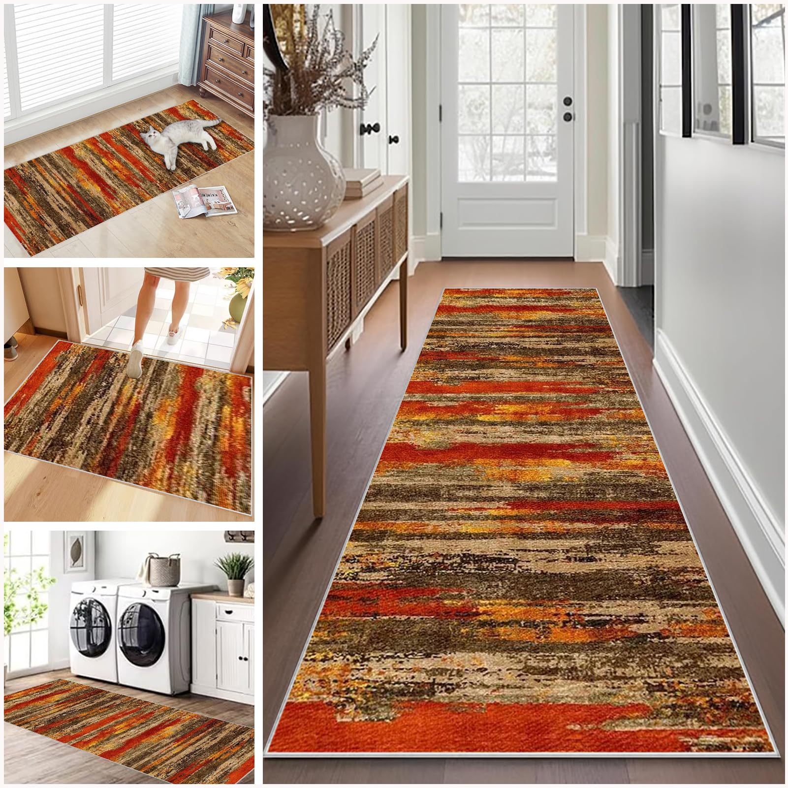 Ruxevnsy 360-A Hallway Runner Non Slip Long Kitchen Carpet Runners 40 X 100 Cm Heavy Duty Entrance Mat Hall Runner Narrow Rugs Absorbent Doormat Washable Kitchen Rug Runners For Hallways Kitchen Laundry Room