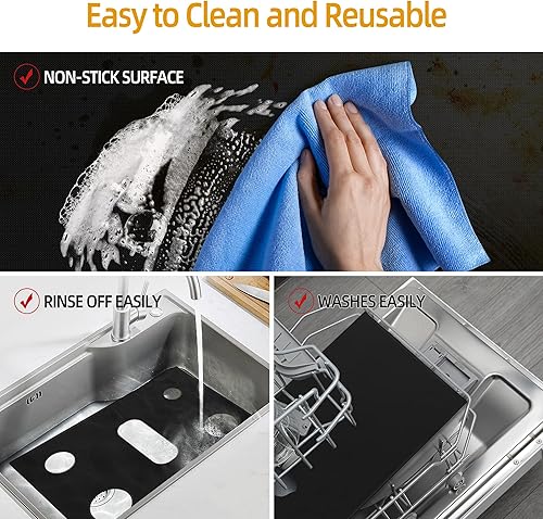 Miniatura 5 de Cubiertas para quemadores de estufa, cubiertas reutilizables para estufa de gas para estufa de gas Samsung con 2 cubiertas para huecos de estufa,