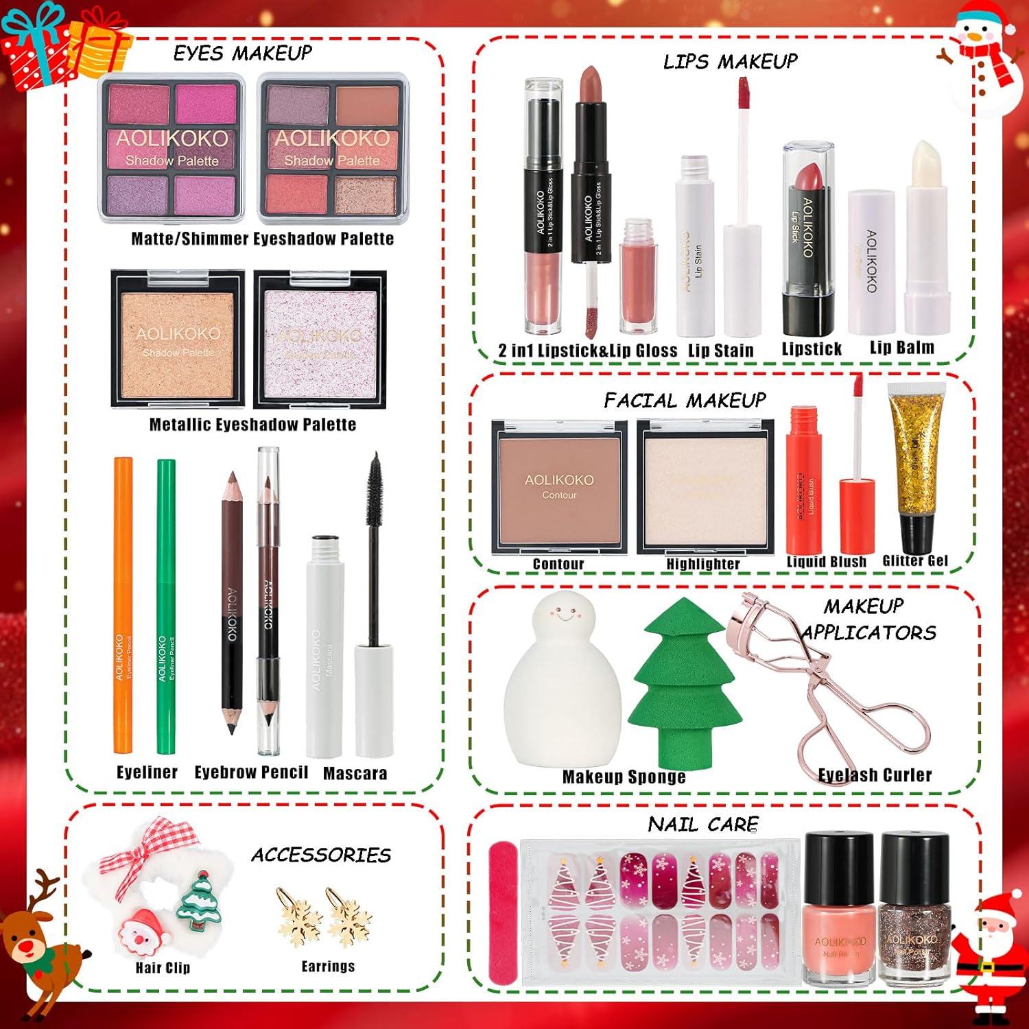 Makeup Advent Calendar 2025 for Women & Teen Girls, Xmas Countdown Calendar, 24 Days Christmas Gift Sets Full Makeup Kit Gift - Image 3