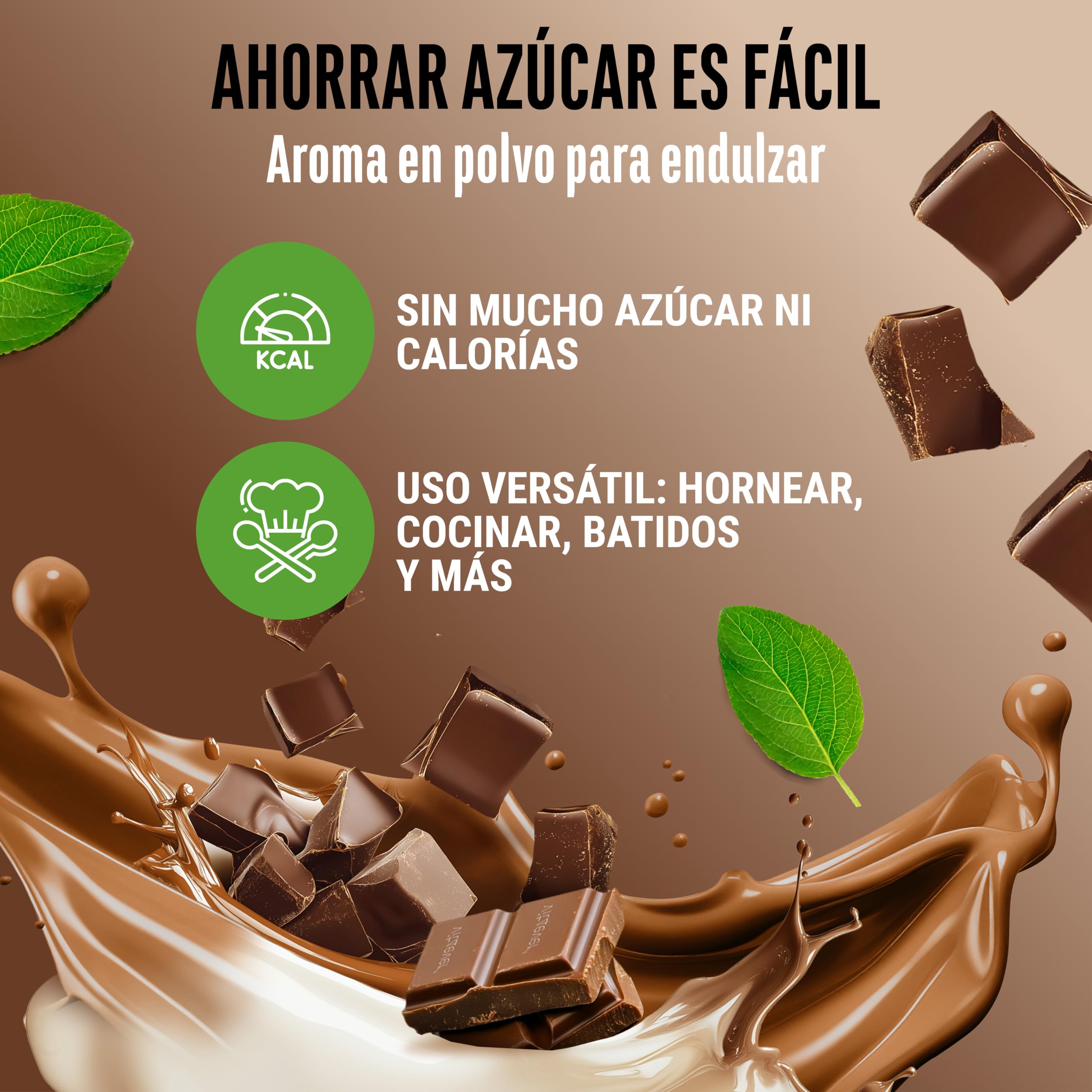 Polvo aromatizante Chocolate con leche - 250 g - Sabor y dulzor deliciosos - Uso versátil para alimentos y bebidas - Polvo aromatizante - FLAVOR CRAFT