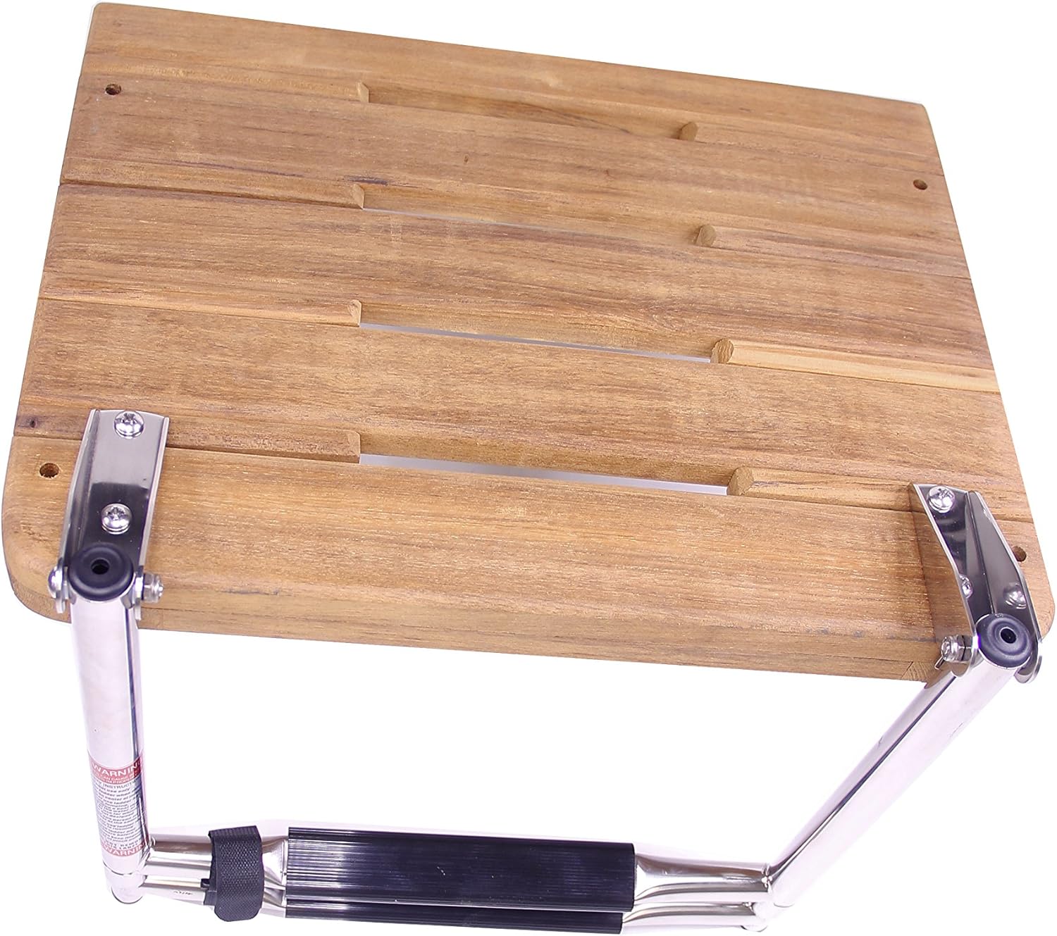 Pactrade Marine Stainless Steel Inboard Teak Platform Ladder