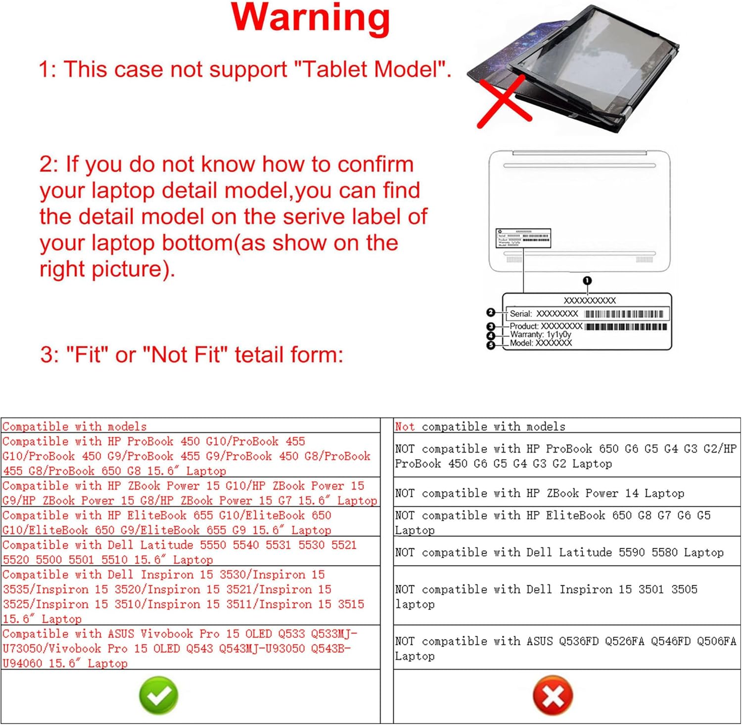 ALAPMK Protective Case for ProBook 10, ZBook Power 15 G10/15, Book Power 15 G10, ProBook 45/455 G9/10, EliteBook 65/655 G10 (15.6")