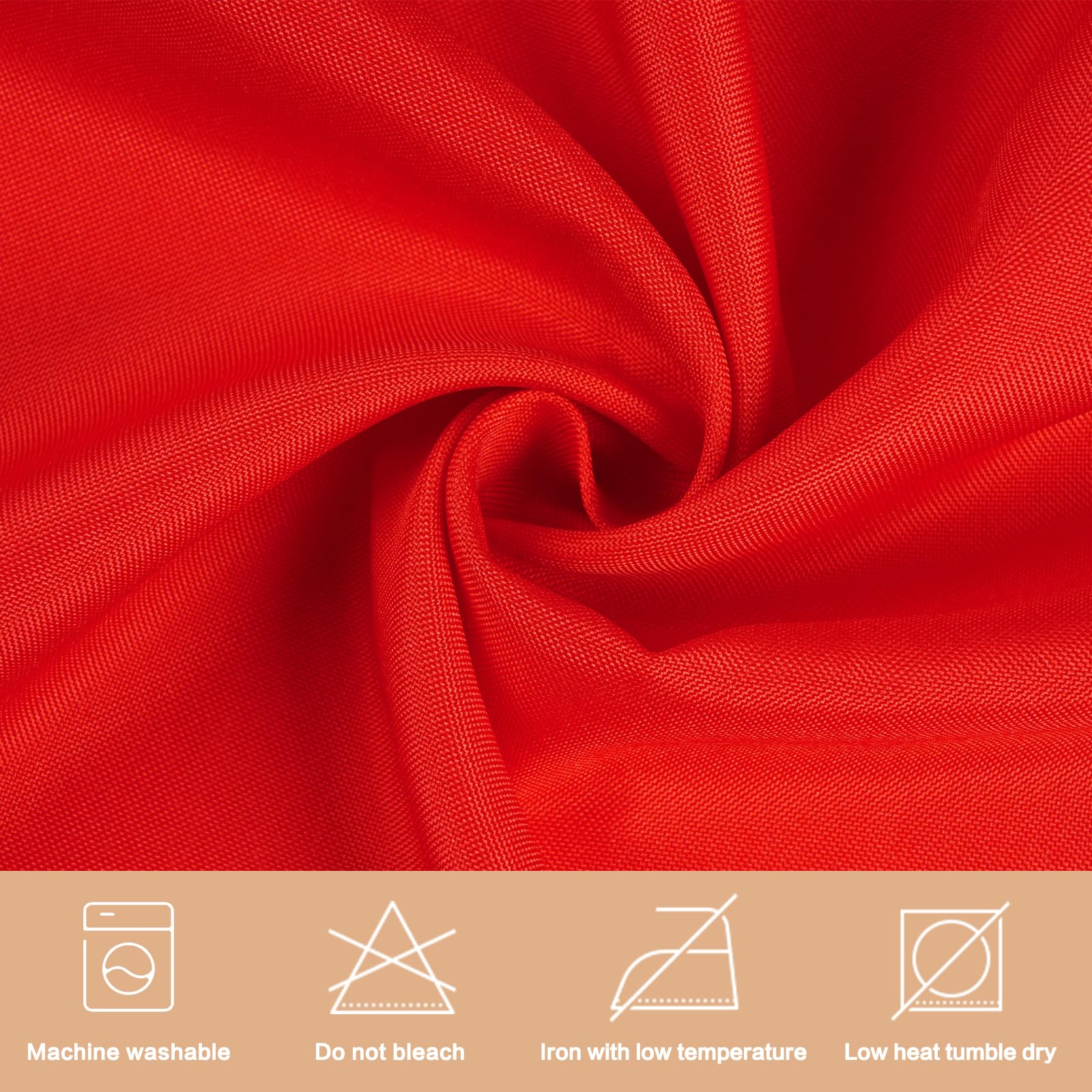 Zdada Red Round Table Cloth, 152cm/60Inch Large Circular Table Cloths - Image 2