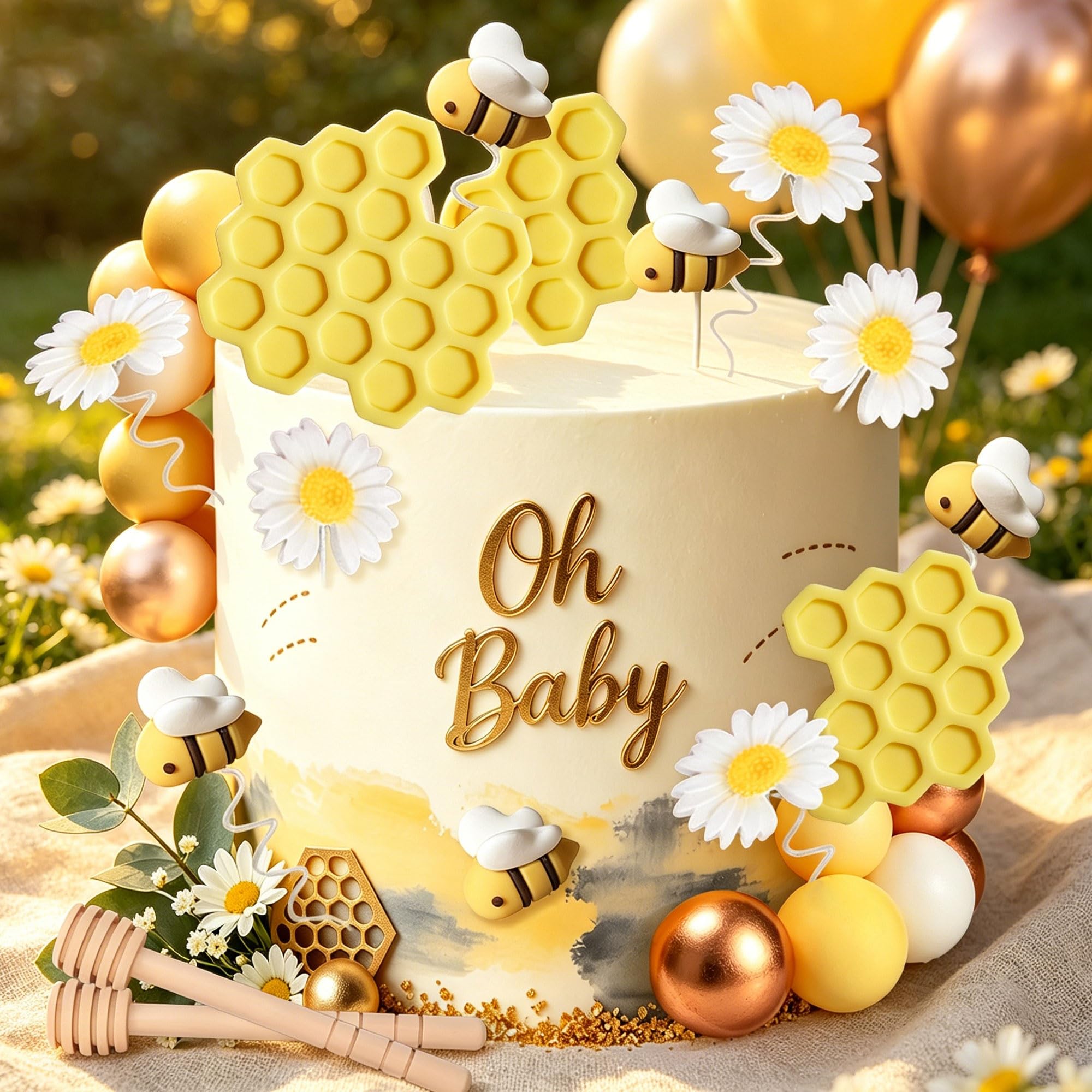 Bumble Bee Cake Decoration Fun to Bee One Cake Topper