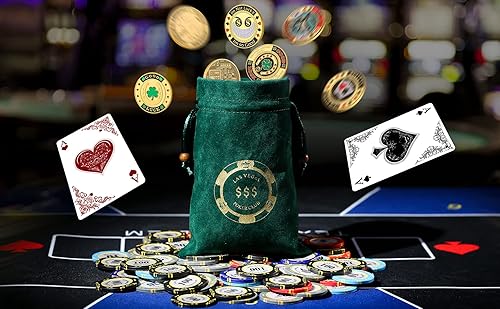 Miniatura 25 de LuluCircle Guardia de póquer, Pesos para póquer, regalos de póquer para hombres, protector de tarjetas de póquer, accesorios de póquer, fichas