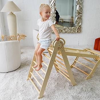 ピクラートライアングル　ジャングルジムPikler triangle 120cm Amazon.com: Tiny Land Pikler Triangle Set, 7-in-1 Foldable