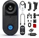 2.7K Mini Caméra du corps, 10M Imperméable, Noir 32GB Carte mémoire 130° Cam du corps à angle large, livré avec 10M Etui imperméable, pour sports sous-marins, cyclisme et bloging quotidien