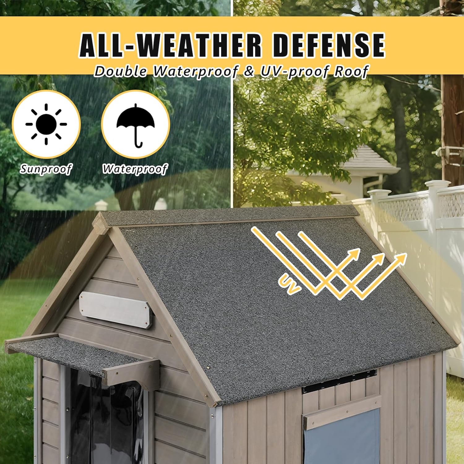 Ultimate Comfort: The Large Wooden Dog House That Stands Up to the Elements!