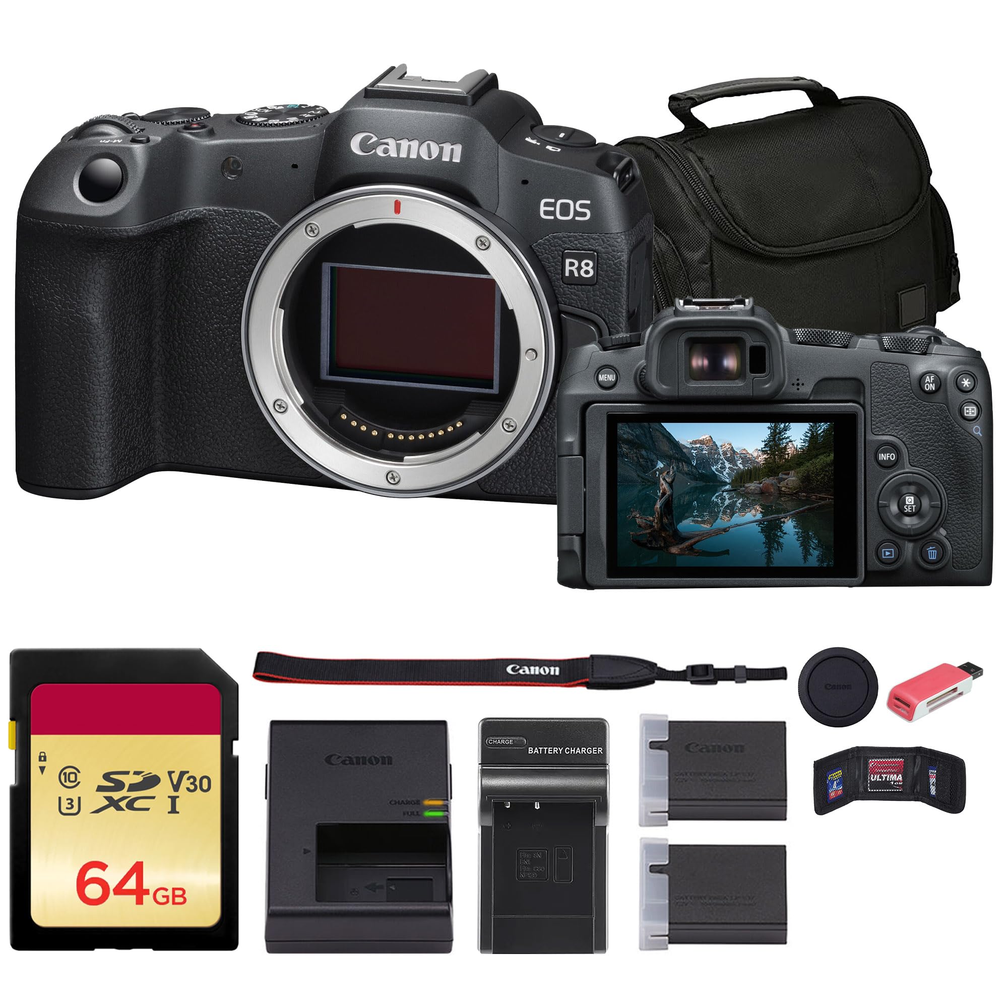 Amazon.com : Canon EOS R8 Mirrorless Camera (5803C002) + 64GB