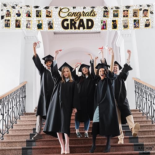 Miniatura 9 de KatchOn, Cartel de fotos de Congrats Grad, 72 x 44 pulgadas, pancarta personalizada para patio de graduación 2024, pancarta de imagen de graduación