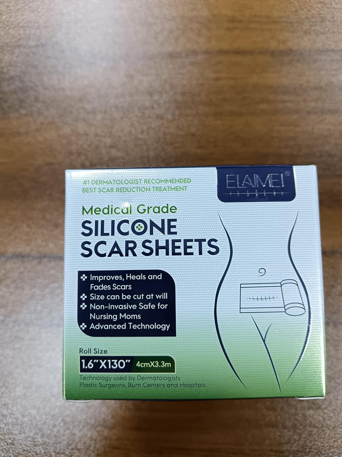 Feuilles de Cicatrice Silicone 1,6"x130" - Réduction des cicatrices post-opératoires, césarienne, acné et chéloïdes - Image secondaire