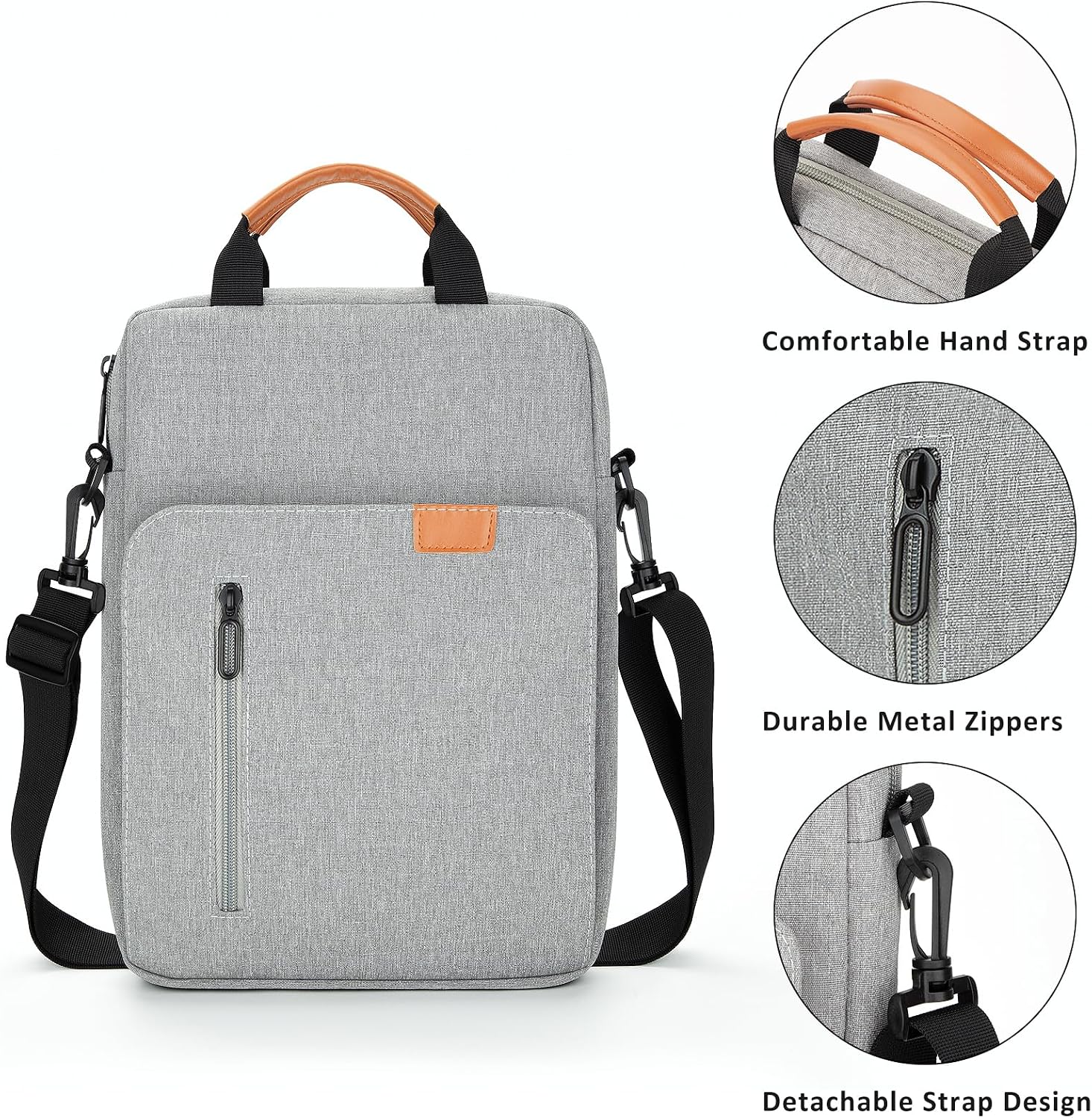 Vertical Laptop Case Computer Bag for 14 Inch MacBook Pro M1 M2 M3 M4 M5 Computer Notebook, Waterproof Protective Lightweight Laptop Computer Cover Bag, Gray
