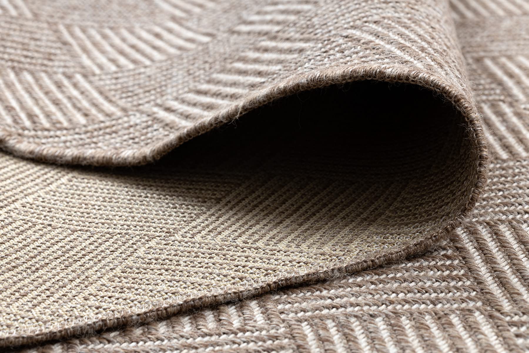 Dywan House SISAL 40350 diamenty, płasko tkany, efekt wełny beżowy 80x150 cm beżowy