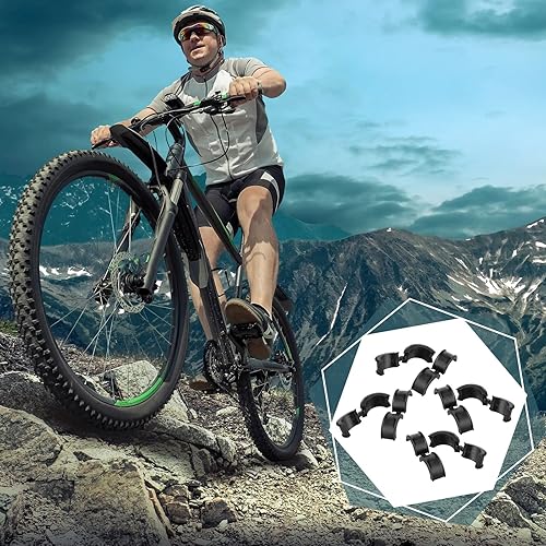 Miniatura 7 de 12 unids Junta de goma para manillar de bicicleta de 22.21.000 in a 1.252 in para manillar de bicicleta, espaciador de cuña de manillar de