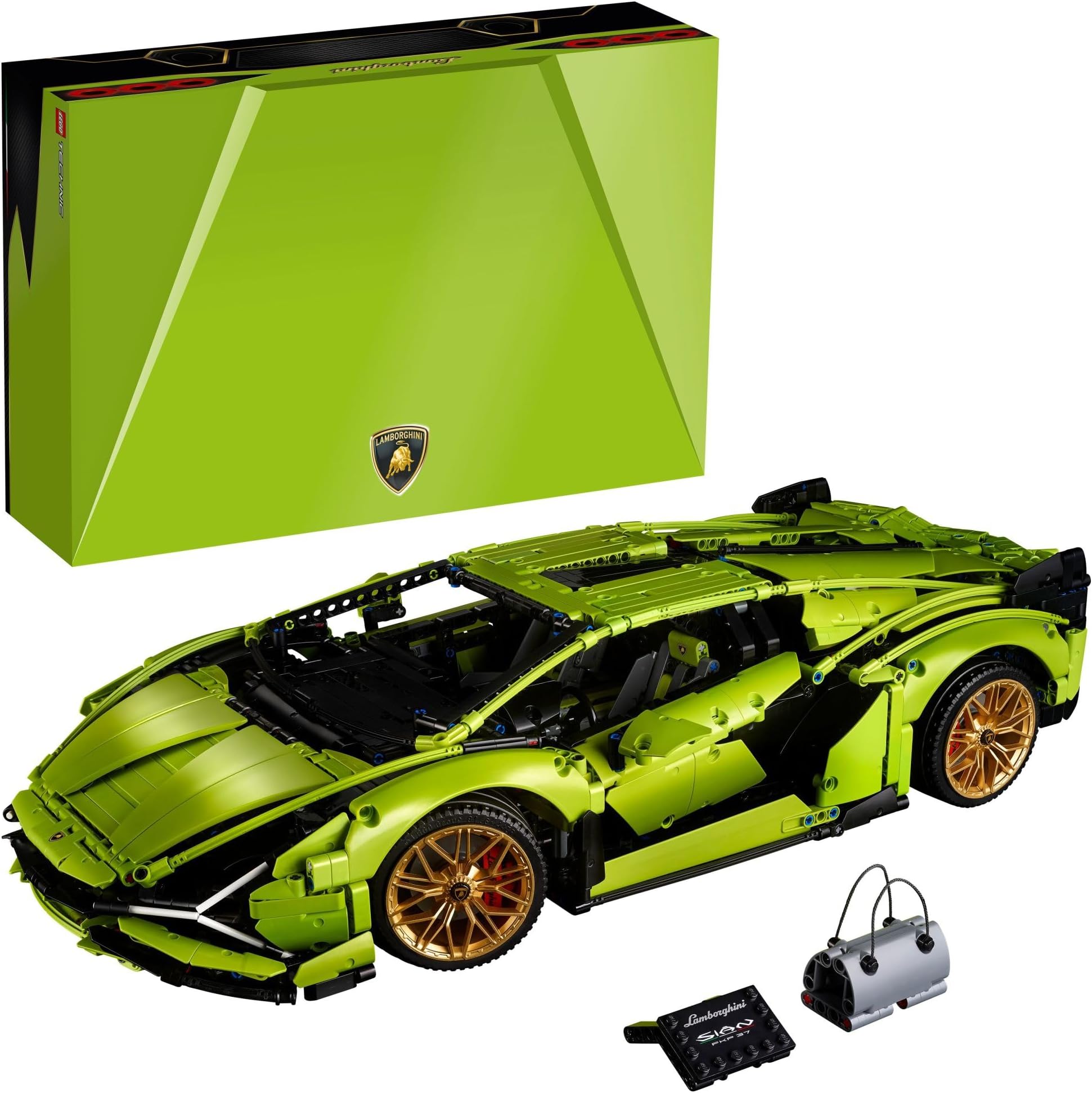 Technic Lamborghini Sián FKP 37 Building Sets for Adults - Detailed Lamborghini Model Car Kit for Men & Women, Ages 18+ Years - Display in Room as Decor - 42115