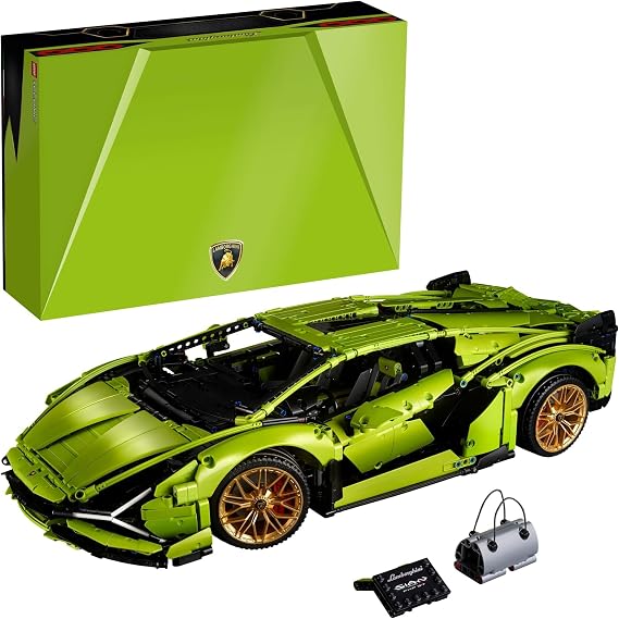 LEGO Technic Lamborghini Sian FKP 37 Building Sets for Adults - Detailed Lamborghini Model Car Kit for Men & Women Ages 18 Years - Display in Room as Decor - 42115