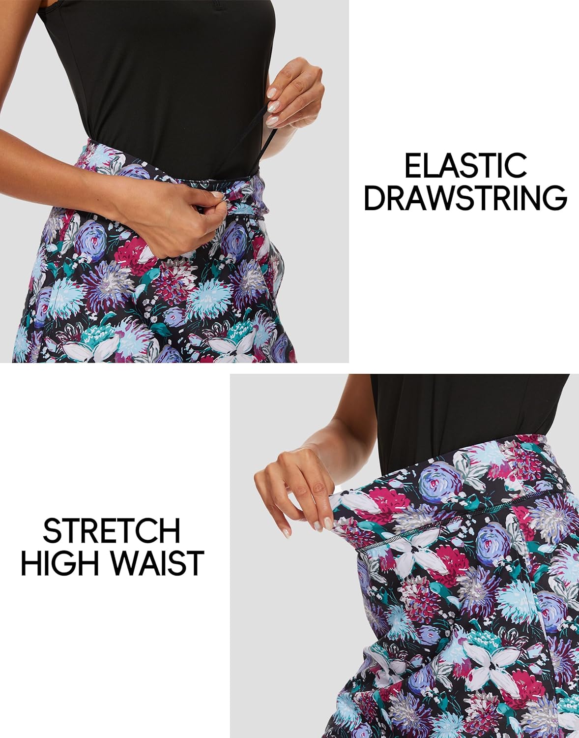 M MOTEEPI Skorts for Woman Golf Skirt Knee Length Tennis Athletic Skorts with Pockets - Image 3