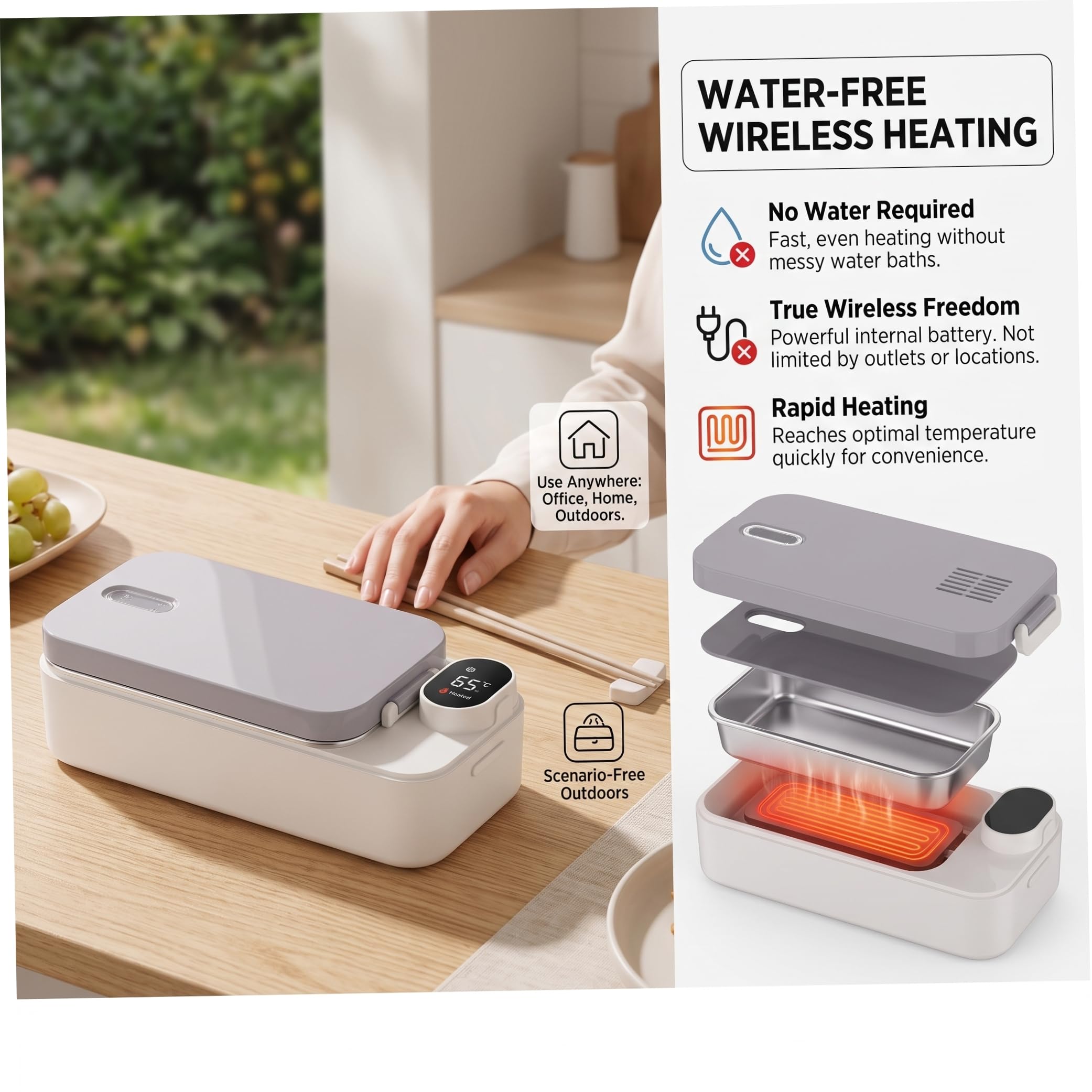 Lunch Box riscaldante, Lunch Box autoriscaldante USB