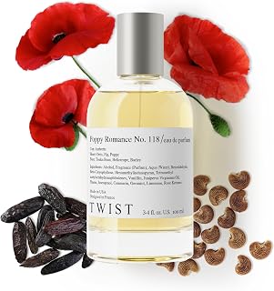 Twist Poppy Romance No. 118 - Inspired by J. Malone's Scarlet Poppy Intense, Long-Lasting Perfume for Women and Men, Tonka & Poppy, Clean Ingredients, Unisex Fragrance – 100 ml | 3.4 fl. oz.
