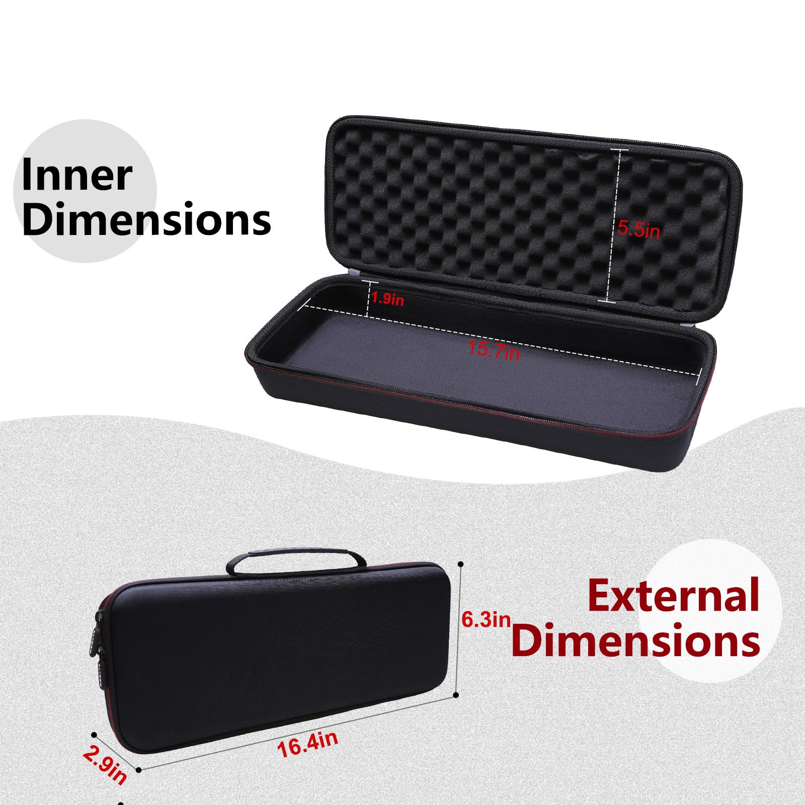 LTGEM Case Compatible with Donner Essential B1 / D1 Analog Bass Synthesizer Sequencer, Case Only - Image 2