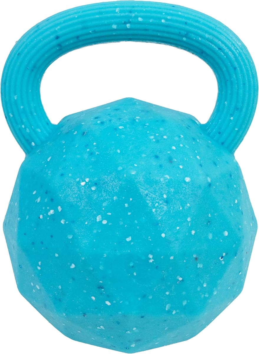 Flex-Force Herding Ball Dog Toy, Tug Handle & Unpredictable Bounce, Floats in Water, Blueberry-Apple Scent for Sensory Play, Tough Chewers, Large Breeds (60-100+ lbs), 6.6"